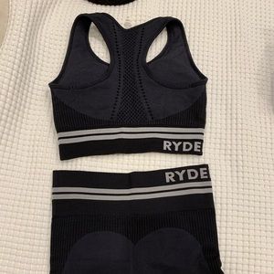 Ryderwear sports bra and shorts matching set
